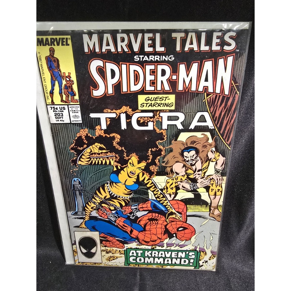 Marvel Tales #203 Starring Spider-Man - 1987 - Tigra - Kraven